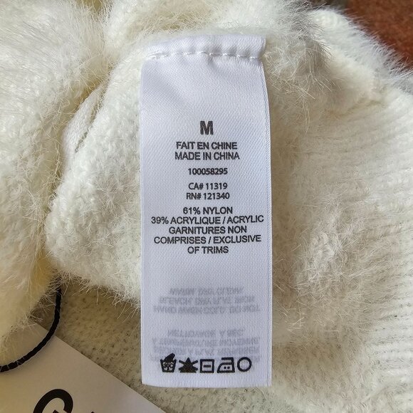 New with Tags Garage Womens Off White Fuzzy Knit Tank Top, Size Small - Picture 6 of 10